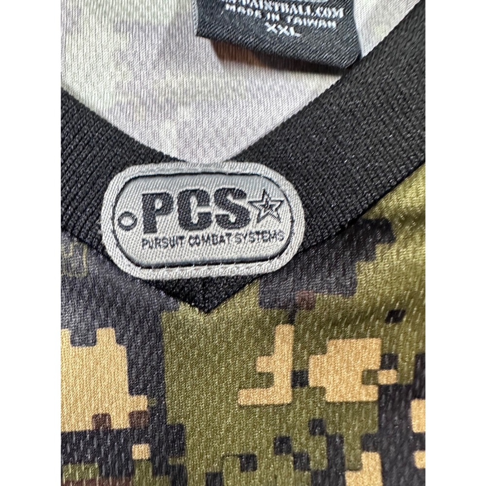 PCS Pursuit Combat Systems Paintball Jersey Digital Camo Padded XXL Mens Black - Picture 3 of 14